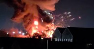 Fireworks explode as flames rip through Walsall storage unit