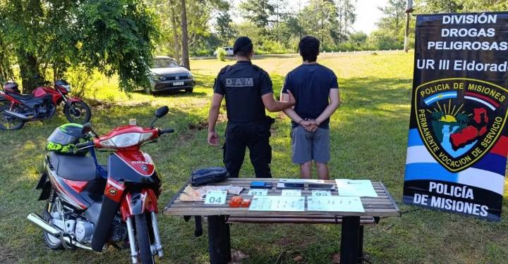 Eldorado: atraparon a un dealer con 20 dosis de cocaína para la venta