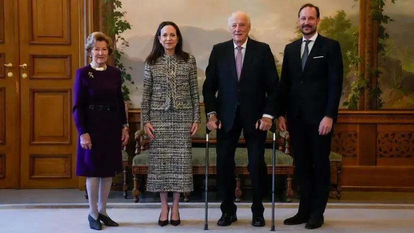María Corina Machado fue recibida por los reyes y el príncipe heredero de Noruega [FOTOS]