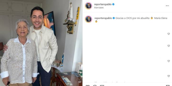 Pablo Arango, de Noticias Caracol, detuvo por un instante la transmisión del noticiero para enviar mensaje de cumpleaños a su abuela
