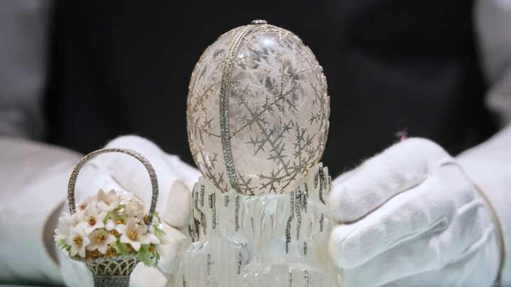 Crystal Fabergé egg crafted for Russian royalty shatters record and sells for $30.2 million