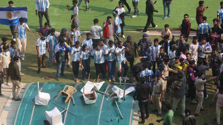 La visita de Messi desata el caos en la India: Evacuado tras unos graves incidentes entre gritos de estafa y corrupción