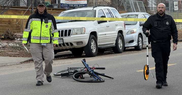 DPD: 2 juveniles in stolen car involved in crash that seriously injured cyclist in NW Denver on Wednesday