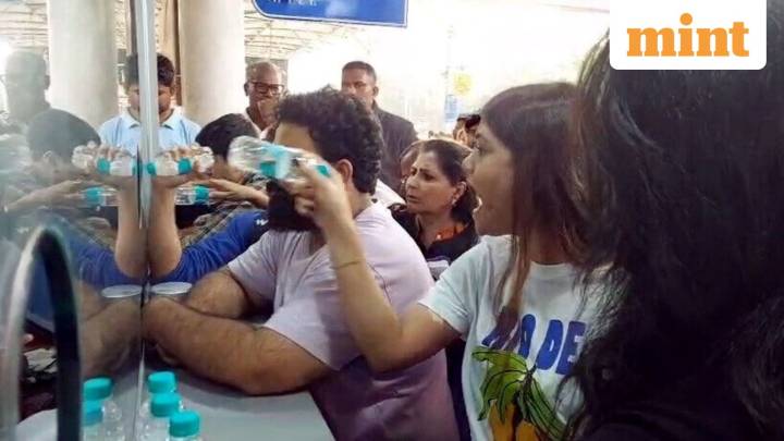 IndiGo passenger claims staff broke her ticket, jumps on counter