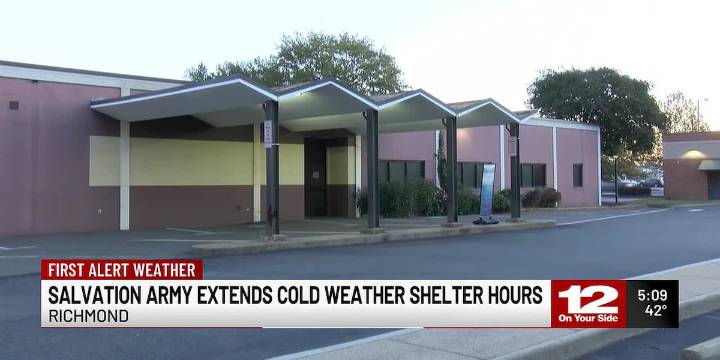 Salvation Army extends cold weather shelter hours