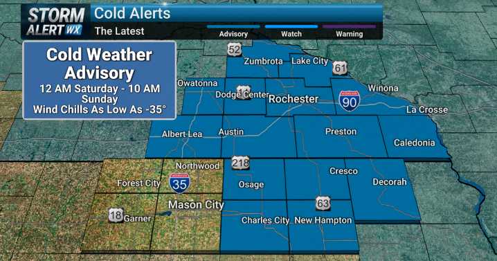 Cold Weather Advisory issued ahead of dangerously cold weekend