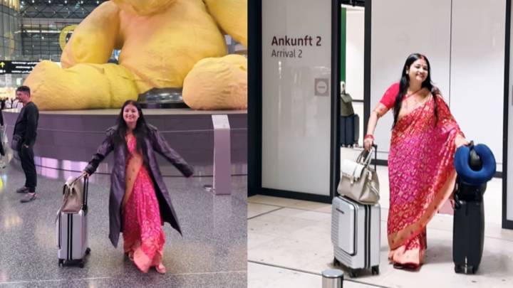 New Dhulhan Travels To Germany In Saree And Sindoor. Internet Says, ‘Tanya Mittal, Tum Akeli Nahi Ho’