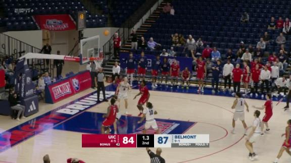 Nic McClain, Tyler Lundblade lift Belmont over UIC 87-84 in Missouri Valley Conference opener