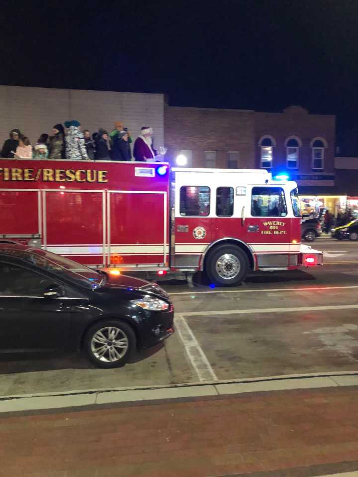 Fireworks at Christmas Greetings on Main