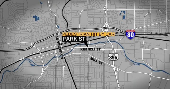 Pedestrian suffers life-threatening injuries after being hit by car in Reno