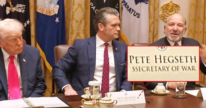 Pentagon Pete Hegseth Humiliated by Typo at Trump’s Cabinet Meeting