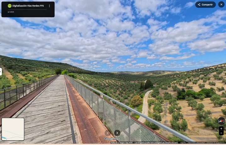 La digitalización turística lleva la Vía Verde del Aceite a cualquier pantalla