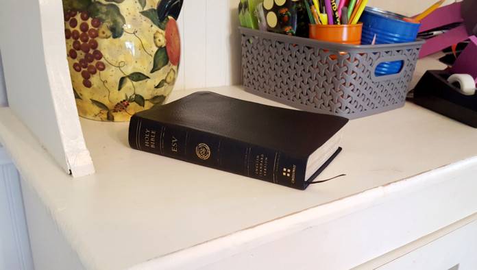 Running Late For Church, Local Man Easily Locates Bible Where He Left It Last Sunday