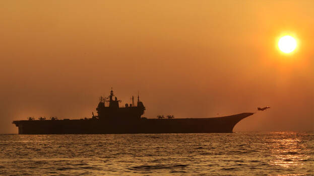 Strength that conquers Arabian sea; spectacular operational demonstration for Navy Day celebrations; President as chief guest