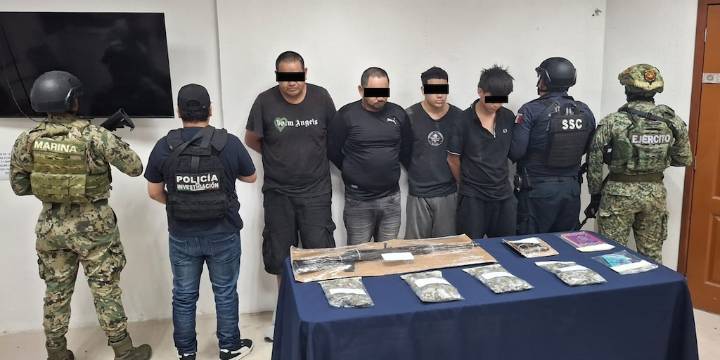 Procesan al “Dumbo”, jefe de plaza del CJNG en Quintana Roo, y tres presuntos miembros del grupo criminal
