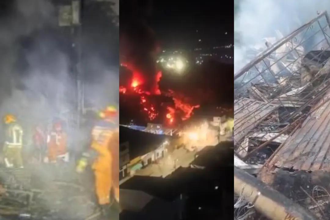 Una noche de infierno en Bucaramanga: incendio arrasó más de 50 casas y dejó heridos