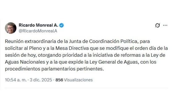 Morena mete el acelerador para aprobar la nueva Ley General de Aguas