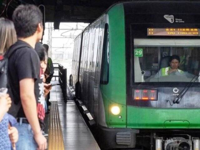 Por Navidad y Año Nuevo: aumentan frecuencia de trenes de la Línea 1 del Metro de Lima