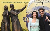 Shah Rukh Khan and Kajol unveil ‘Dilwale Dulhania Le Jayenge’ bronze statue in London to mark 30 years