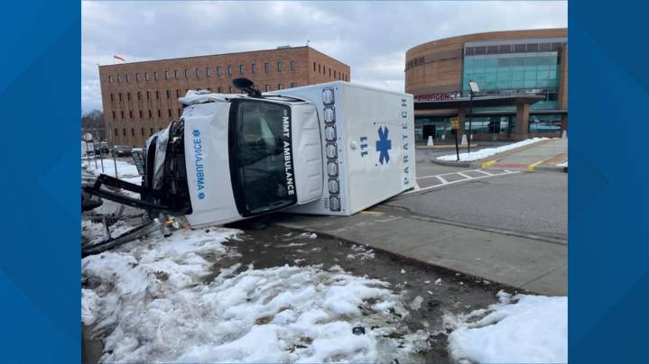 Garfield Heights police: Man arrested after allegedly stealing, crashing ambulance at Marymount Hospital