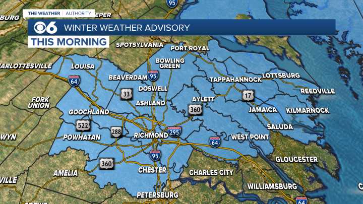 Winter Weather Advisory this morning