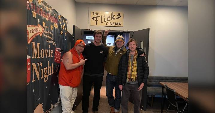 Jon Hamm visits Stonewall, Man. movie theatre