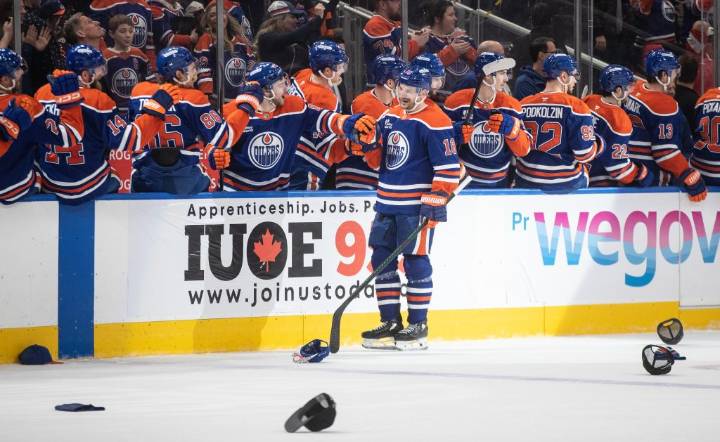 Zach Hyman’s hat trick leads Oilers over Red Wings