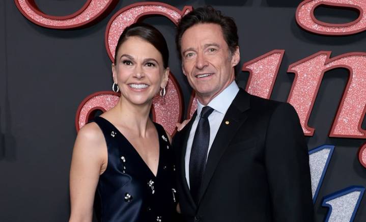 Hugh Jackman Is All Smiles with Girlfriend Sutton Foster at ‘Song Sung Blue’ NYC Premiere | Hugh Jackman, Song Sung Blue, Sutton Foster 