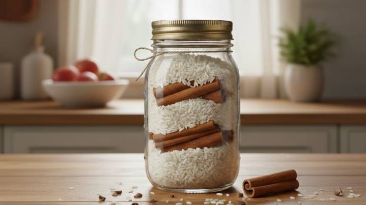 Colocar un frasco con canela y arroz en la cocina: para qué sirve y qué beneficios tiene