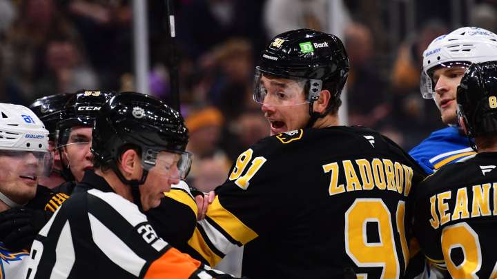 Bruins’ Nikita Zadorov Had Crowd-Popping Moment At Celtics