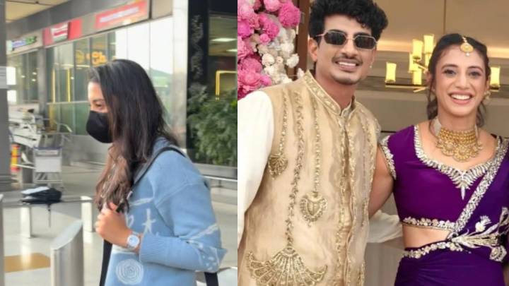 Smriti Mandhana seen at airport days after cancelling wedding with Palaash Muchhal