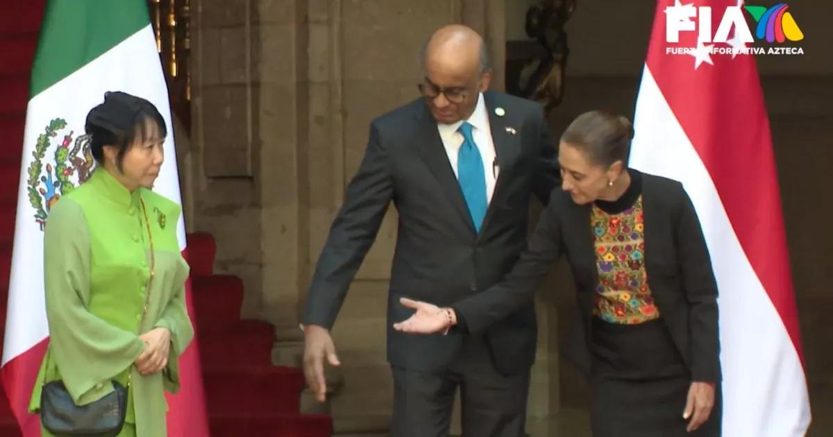 La razón por la que el mandatario de Singapur evitó que la presidenta Claudia Sheinbaum saludara a su esposa