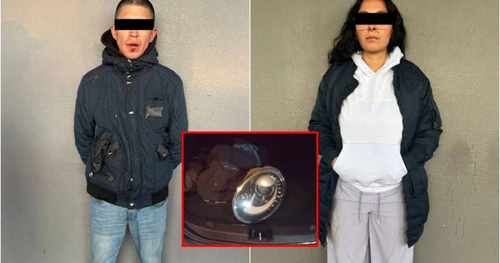 Roban faro de un auto en Ecatepec y los detienen 5 minutos después