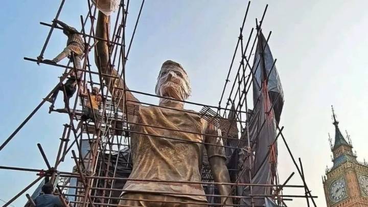 India sorprende al mundo: levantan una estatua gigante de Messi de 21 metros