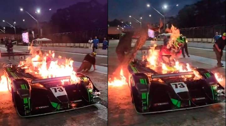 Accidente: un piloto sufrió quemaduras tras incendiarse su auto en boxes