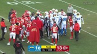 Chargers star flips off Chiefs fans after being ejected for brutal illegal hit that floored rival