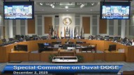 Jacksonville council auditor addresses 2% budget lapse for organizations during Duval DOGE meeting