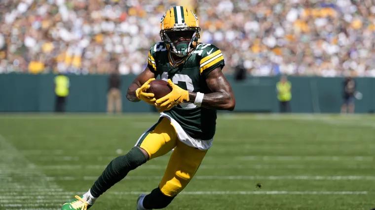 Is Dontayvion Wicks playing today? Why Packers WR had quiet first half vs. Bears