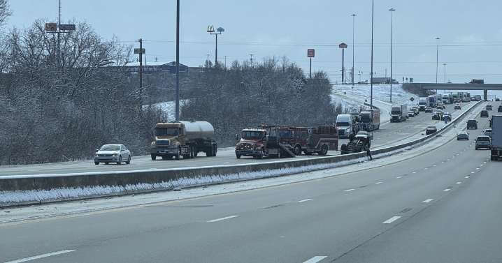 1 person injured in crash involving flipped vehicle on I