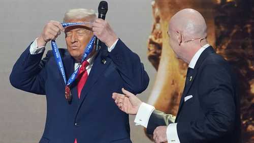 FIFA gives President Donald Trump a peace prize in a departure from its traditional focus on sport