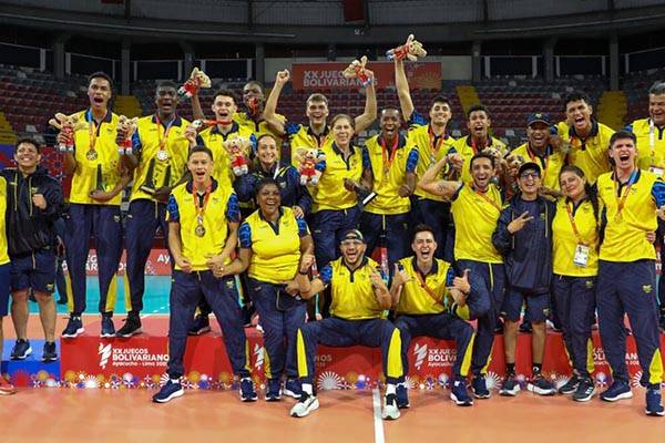 Selección Colombia de voleibol se corona campeona en los Bolivarianos