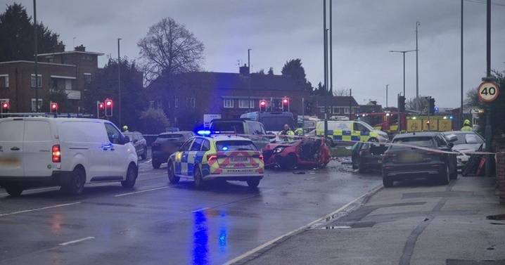 Two people seriously injured in eight-vehicle crash on Nuthall Road in Nottingham