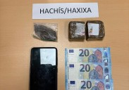 Detenido en Irun tras huir de la Ertzaintza con más de 100 gramos de hachís en su poder