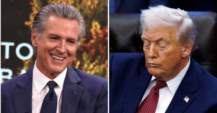 Gov. Newsom Trolls 'Sleepy' Trump With 'Presidential Wall of Fatigue'
