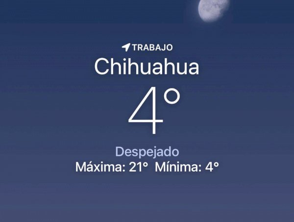 Amanece helado con temperatura de 4 grados centígrados