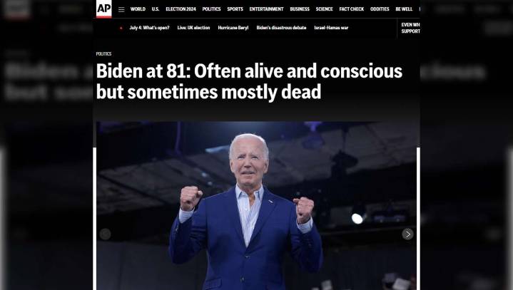 Associated Press: 'Biden Is Often Alive And Conscious, But Sometimes Mostly Dead'