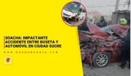 Soacha: impactante accidente entre buseta y automóvil en Ciudad Sucre
