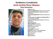 Buscan a Andrés Reza, desapareció el lunes en Parral
