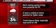 FIRST ALERT 6 WEATHER DAY: Accumulating snow potential Saturday afternoon into the evening