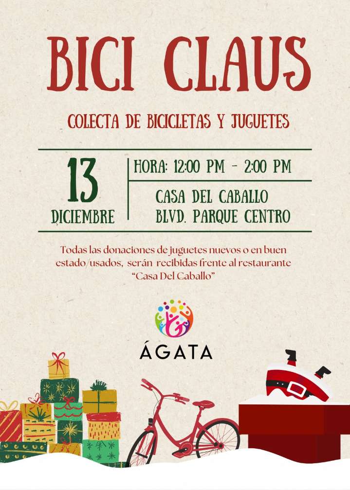 En Saltillo, invitan a sumarse al «Bici Claus» de Parque Centro